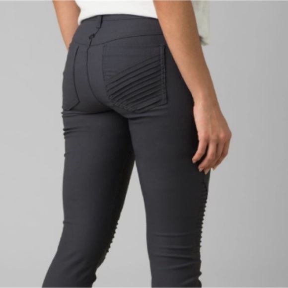 Prana Brenna moto pants, charcoal size 6 - Picture 3 of 12